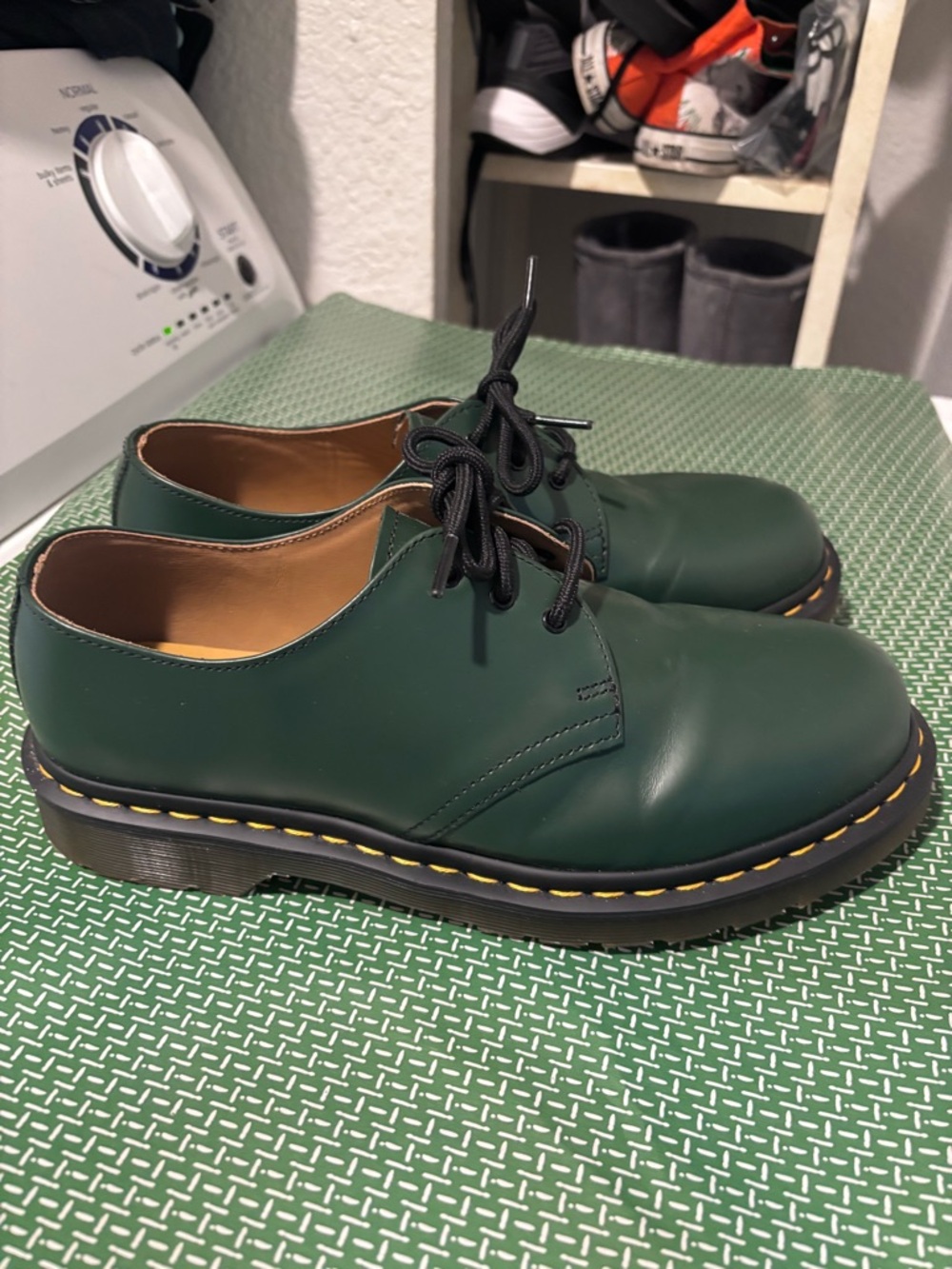 Dr Martens 1461 OXFORD Shoes Green Mens 8 Womens 9